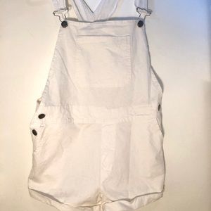 White overall shorts!